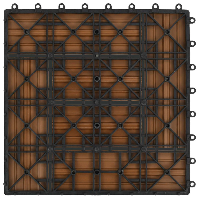 Plăci pentru Deck 11 pcs Lemn de tec 30 x 30 cm Lemn compozit - WALTI WALTI