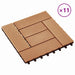 Plăci pentru Deck 11 pcs Lemn de tec 30 x 30 cm Lemn compozit - WALTI WALTI