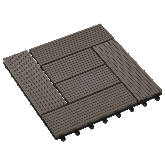 Plăci pentru Deck 11 pcs Maro închis 30 x 30 cm Lemn compozit - WALTI WALTI