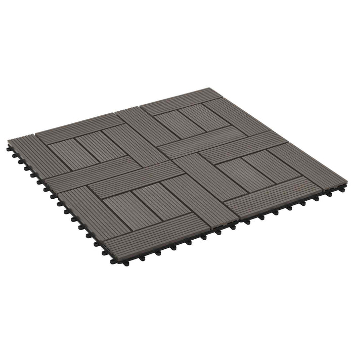 Plăci pentru Deck 11 pcs Maro închis 30 x 30 cm Lemn compozit - WALTI WALTI