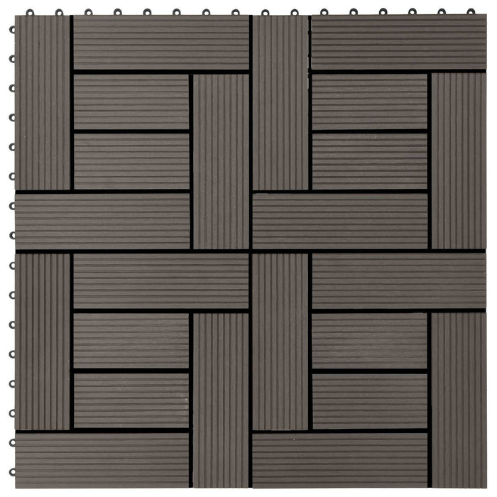 Plăci pentru Deck 11 pcs Maro închis 30 x 30 cm Lemn compozit - WALTI WALTI
