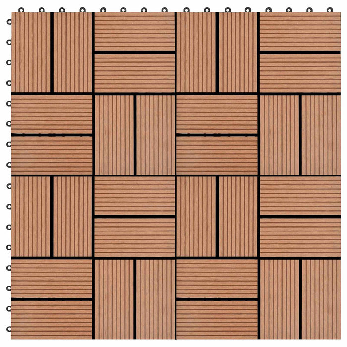 Plăci pentru Deck 11 pcs Maro 30 x 30 cm Lemn compozit - WALTI WALTI