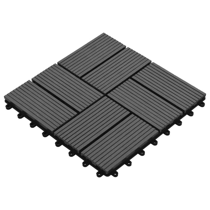 Plăci pentru Deck 11 pcs Gri 30 x 30 cm Lemn compozit - WALTI WALTI
