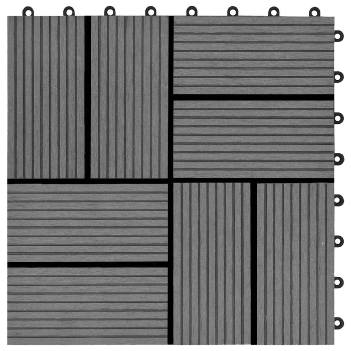 Plăci pentru Deck 11 pcs Gri 30 x 30 cm Lemn compozit - WALTI WALTI