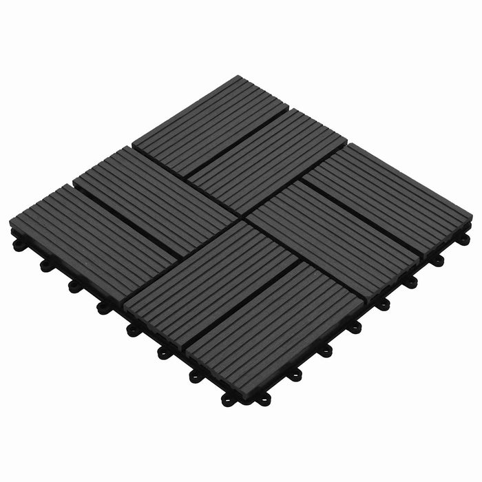 Plăci pentru Deck 11 pcs Negru 30 x 30 cm Lemn compozit - WALTI WALTI