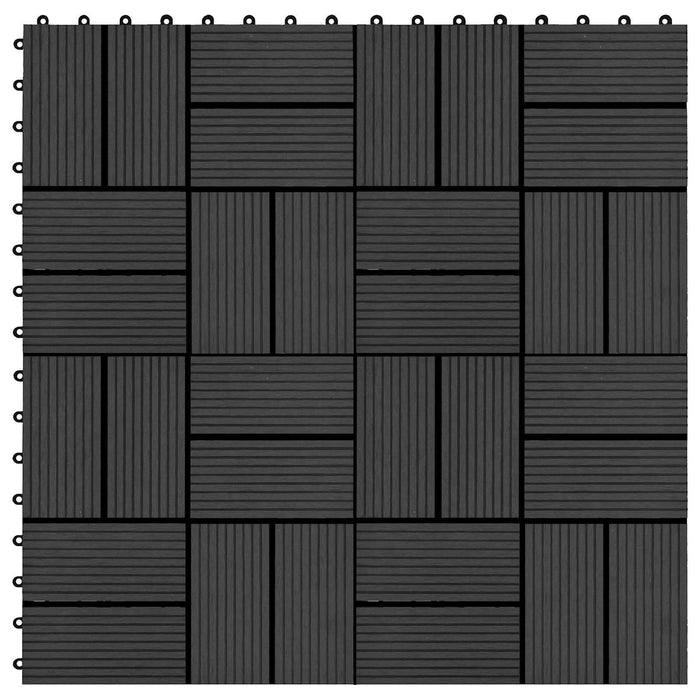 Plăci pentru Deck 11 pcs Negru 30 x 30 cm Lemn compozit - WALTI WALTI