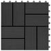 Plăci pentru Deck 11 pcs Negru 30 x 30 cm Lemn compozit - WALTI WALTI