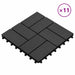 Plăci pentru Deck 11 pcs Negru 30 x 30 cm Lemn compozit - WALTI WALTI