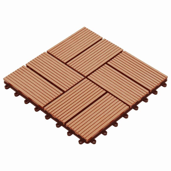 Plăci pentru Deck 11 pcs Lemn de tec 30 x 30 cm Lemn compozit - WALTI WALTI