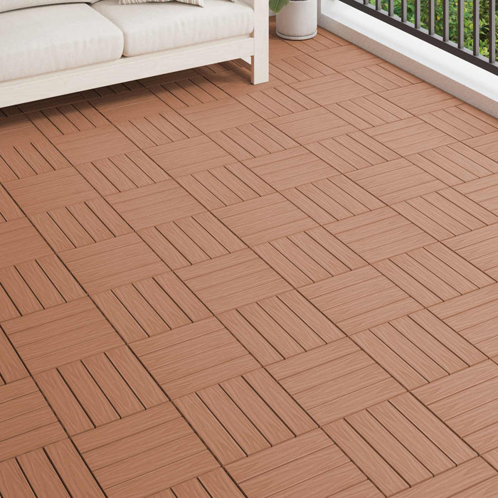 Plăci pentru Deck 11 pcs Maro deschis 30 x 30 cm Lemn compozit - WALTI WALTI