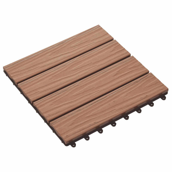Plăci pentru Deck 11 pcs Maro deschis 30 x 30 cm Lemn compozit - WALTI WALTI