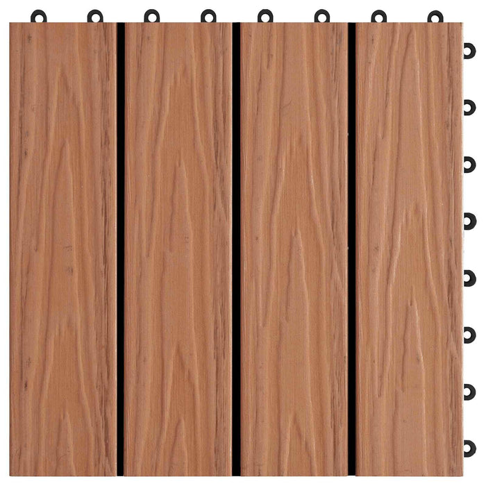 Plăci pentru Deck 11 pcs Maro deschis 30 x 30 cm Lemn compozit - WALTI WALTI