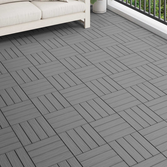 Plăci pentru Deck Design 3D 11 pcs Gri 30 x 30 cm Lemn compozit - WALTI WALTI