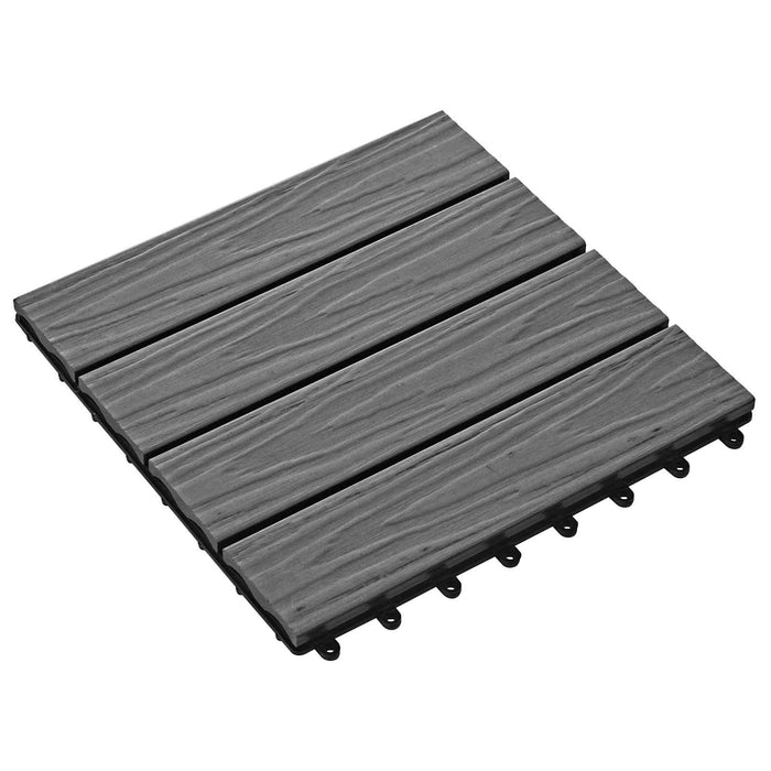 Plăci pentru Deck Design 3D 11 pcs Gri 30 x 30 cm Lemn compozit - WALTI WALTI