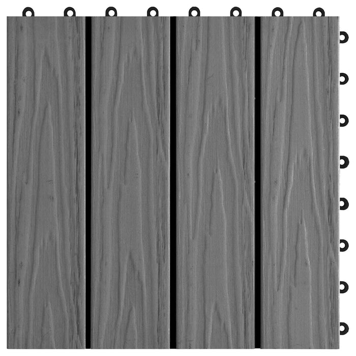 Plăci pentru Deck Design 3D 11 pcs Gri 30 x 30 cm Lemn compozit - WALTI WALTI