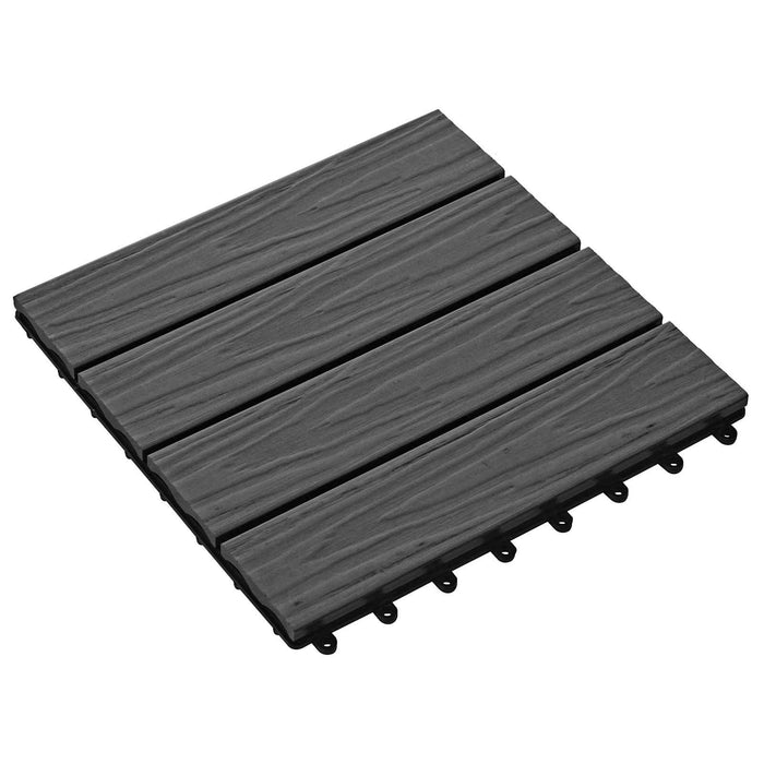Plăci pentru Deck 11 pcs Negru 30 x 30 cm Lemn compozit - WALTI WALTI