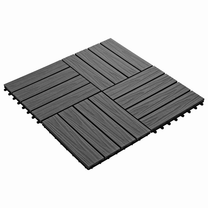 Plăci pentru Deck 11 pcs Negru 30 x 30 cm Lemn compozit - WALTI WALTI