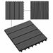 Plăci pentru Deck 11 pcs Negru 30 x 30 cm Lemn compozit - WALTI WALTI