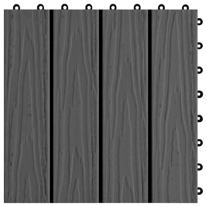 Plăci pentru Deck 11 pcs Negru 30 x 30 cm Lemn compozit - WALTI WALTI