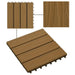 Plăci pentru Deck 11 pcs Lemn de tec 30 x 30 cm Lemn compozit - WALTI WALTI
