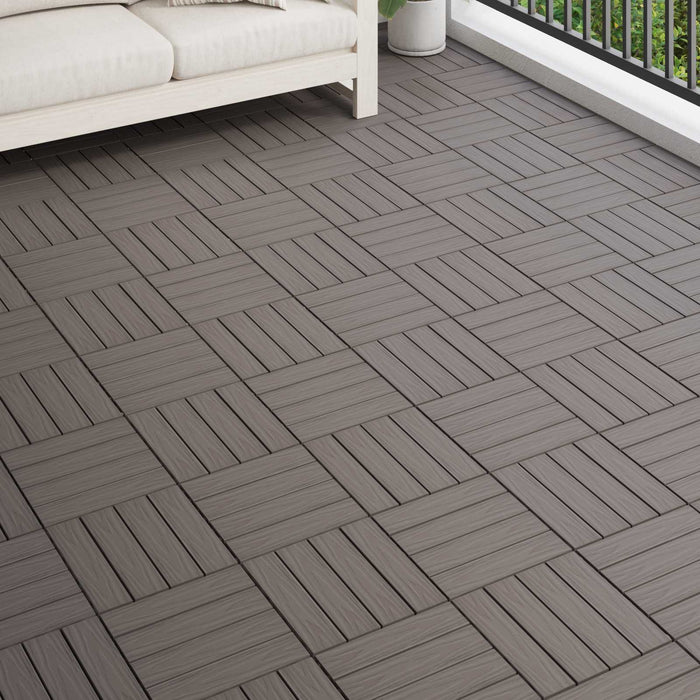 Plăci pentru Deck 11 pcs Maro închis 30 x 30 cm Lemn compozit - WALTI WALTI