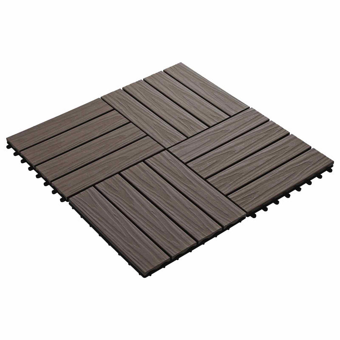 Plăci pentru Deck 11 pcs Maro închis 30 x 30 cm Lemn compozit - WALTI WALTI