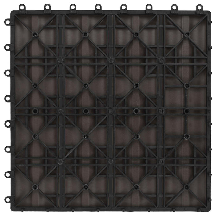 Plăci pentru Deck 11 pcs Maro închis 30 x 30 cm Lemn compozit - WALTI WALTI
