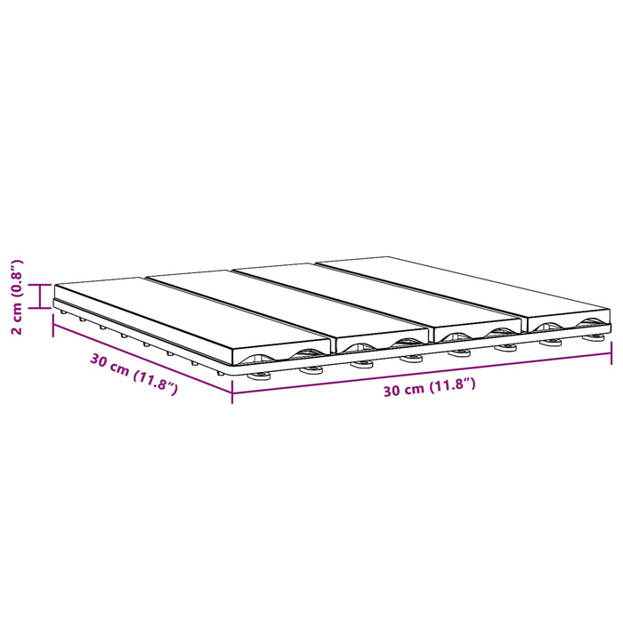 Plăci pentru Deck 11 pcs Maro închis 30 x 30 cm Lemn compozit - WALTI WALTI