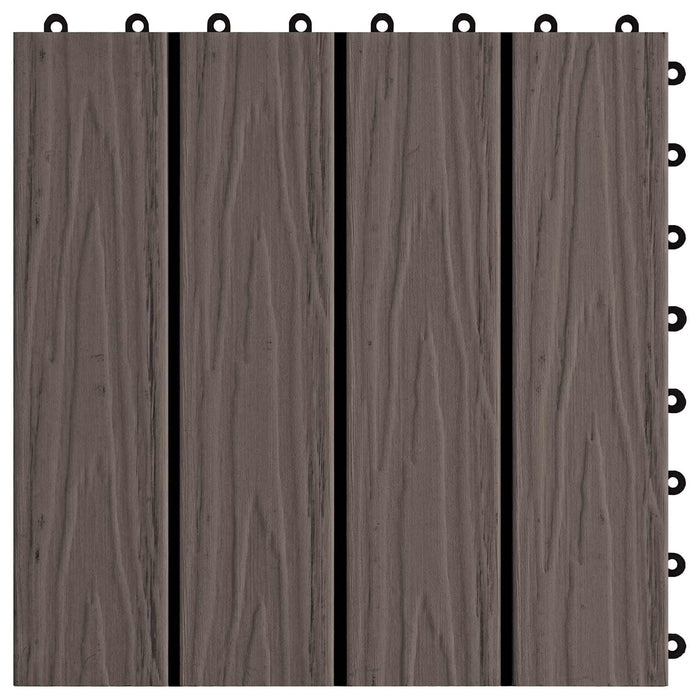 Plăci pentru Deck 11 pcs Maro închis 30 x 30 cm Lemn compozit - WALTI WALTI