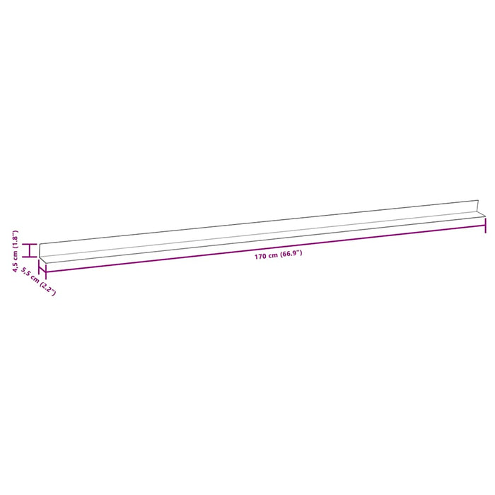 Margini cornier pentru terasă WPC, 5 buc, 170 cm, maro deschis - WALTI WALTI