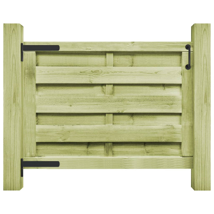 Poartă de grădină, verde, 100 x 75 cm, lemn de pin tratat - WALTI WALTI