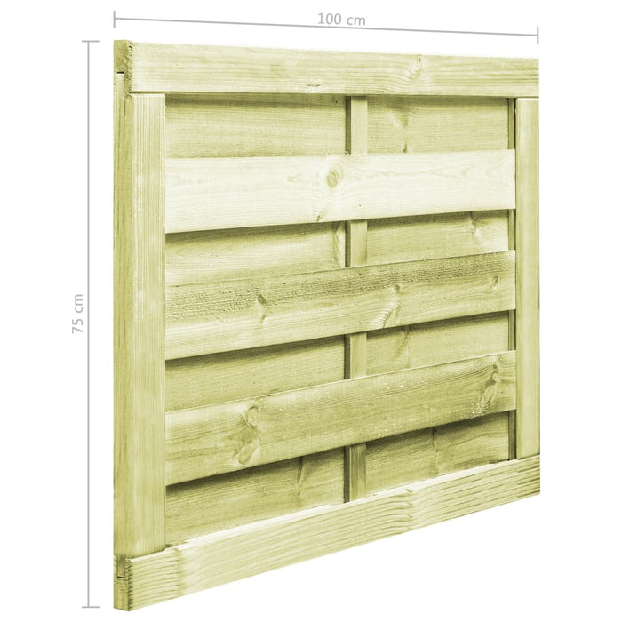 Poartă de grădină, verde, 100 x 75 cm, lemn de pin tratat - WALTI WALTI