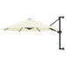 Umbrelă soare, montaj pe perete, stâlp metalic, 300 cm, nisipiu - WALTI WALTI
