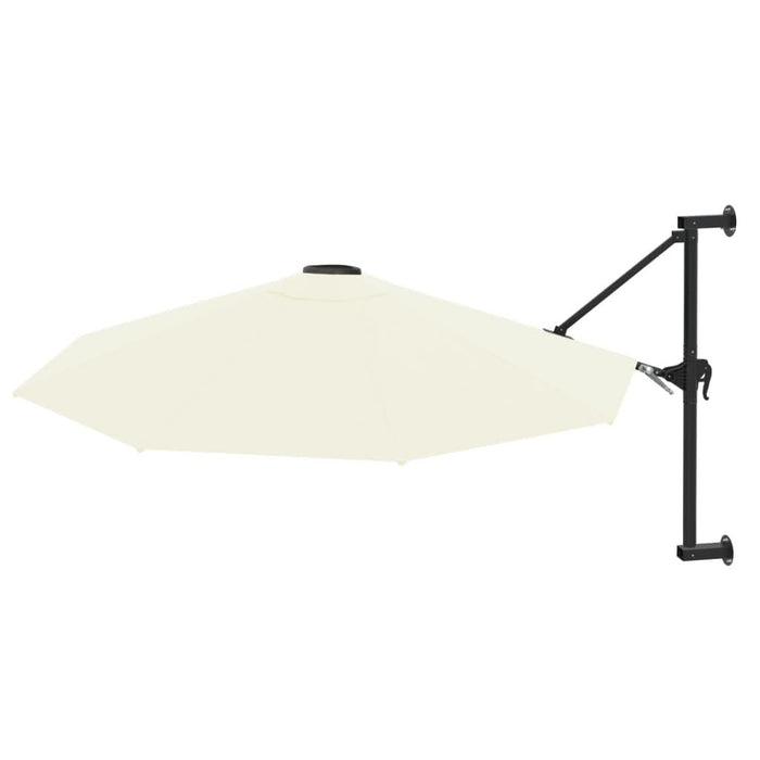 Umbrelă soare, montaj pe perete, stâlp metalic, 300 cm, nisipiu - WALTI WALTI