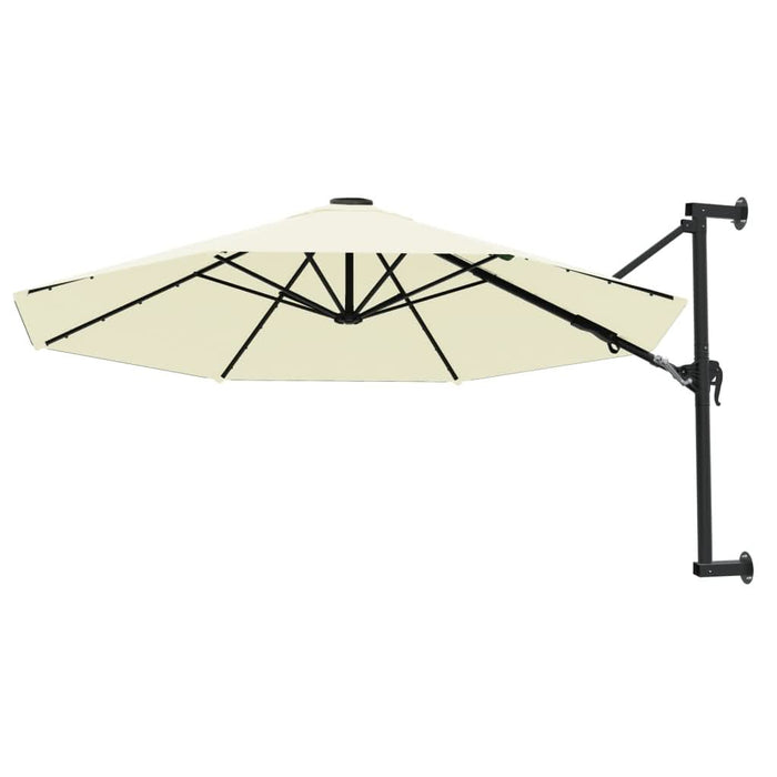 Umbrelă soare, montaj pe perete, stâlp metalic, 300 cm, nisipiu - WALTI WALTI