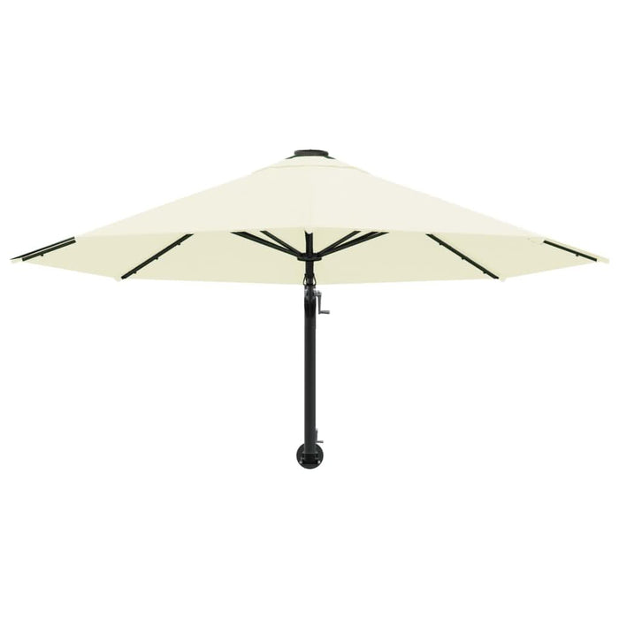 Umbrelă soare, montaj pe perete, stâlp metalic, 300 cm, nisipiu - WALTI WALTI