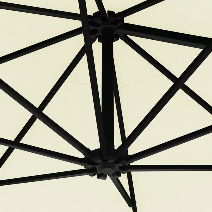 Umbrelă soare, montaj pe perete, stâlp metalic, 300 cm, nisipiu - WALTI WALTI