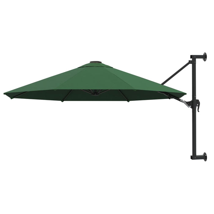 Umbrelă soare, montaj pe perete, tijă metalică, verde, 300 cm - WALTI WALTI