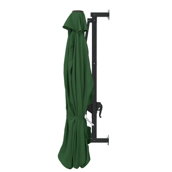 Umbrelă soare, montaj pe perete, tijă metalică, verde, 300 cm - WALTI WALTI