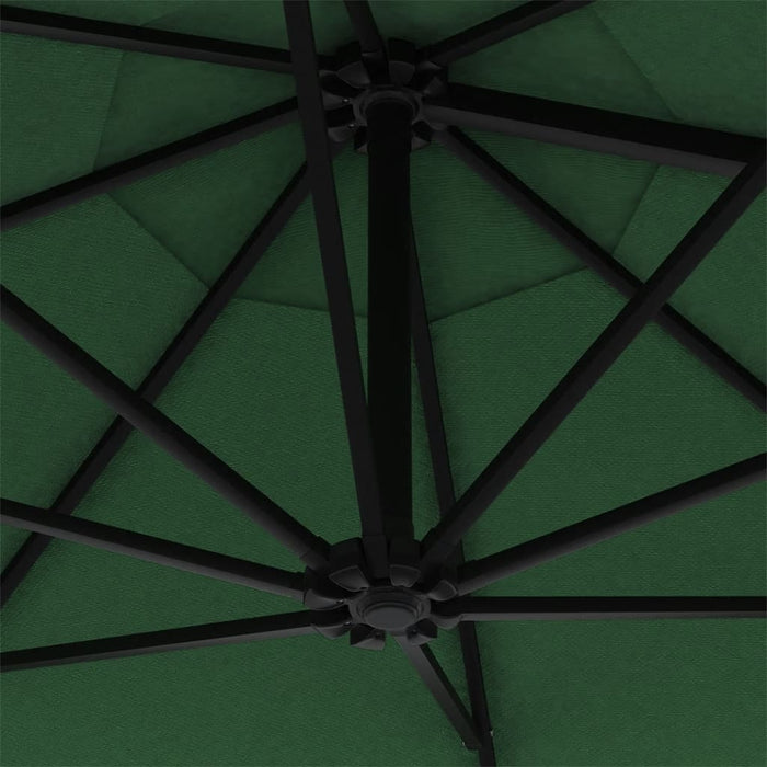 Umbrelă soare, montaj pe perete, tijă metalică, verde, 300 cm - WALTI WALTI