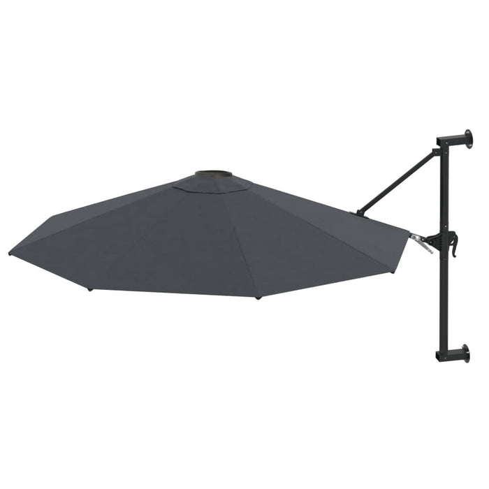 Umbrelă soare, montaj pe perete, stâlp metal, 300 cm, antracit - WALTI WALTI