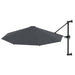 Umbrelă soare, montaj pe perete, stâlp metal, 300 cm, antracit - WALTI WALTI