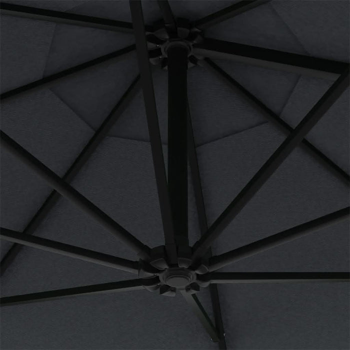 Umbrelă soare, montaj pe perete, stâlp metal, 300 cm, antracit - WALTI WALTI