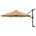 Umbrelă soare montaj pe perete tijă metalică gri taupe 300 cm - WALTI WALTI