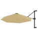 Umbrelă soare montaj pe perete tijă metalică gri taupe 300 cm - WALTI WALTI