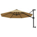 Umbrelă soare montaj pe perete tijă metalică gri taupe 300 cm - WALTI WALTI