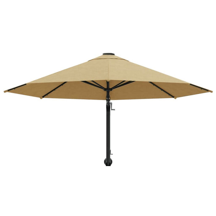 Umbrelă soare montaj pe perete tijă metalică gri taupe 300 cm - WALTI WALTI