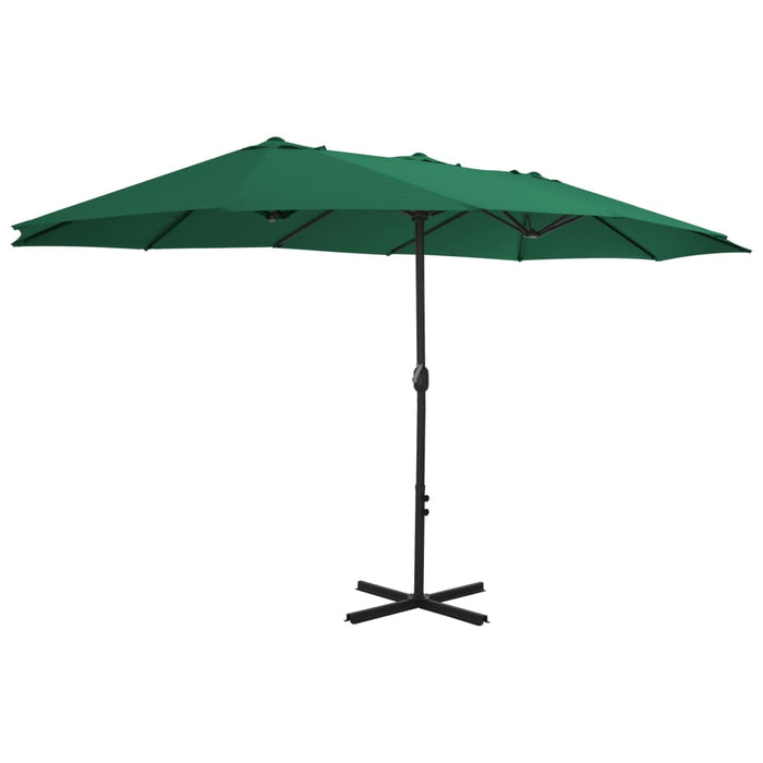 Umbrelă de soare de exterior, stâlp aluminiu, verde, 460x270 cm - WALTI WALTI