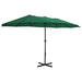 Umbrelă de soare de exterior, stâlp aluminiu, verde, 460x270 cm - WALTI WALTI