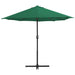 Umbrelă de soare de exterior, stâlp aluminiu, verde, 460x270 cm - WALTI WALTI